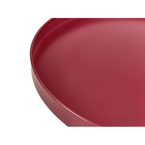 Table D'appoint Pour Le Jardin Cavinia 40 Cm 40 Cm Métal Rouge Bordeaux