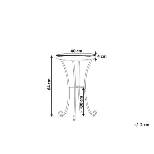Table D'appoint Pour Le Jardin Cavinia 40 Cm 40 Cm Métal Rouge Bordeaux