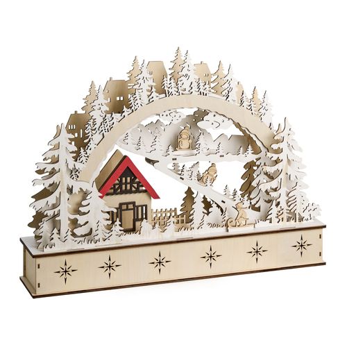 Décoration De Noël LED Goksjo 33 Cm Marron Clair