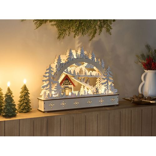 Décoration De Noël LED Goksjo 33 Cm Marron Clair