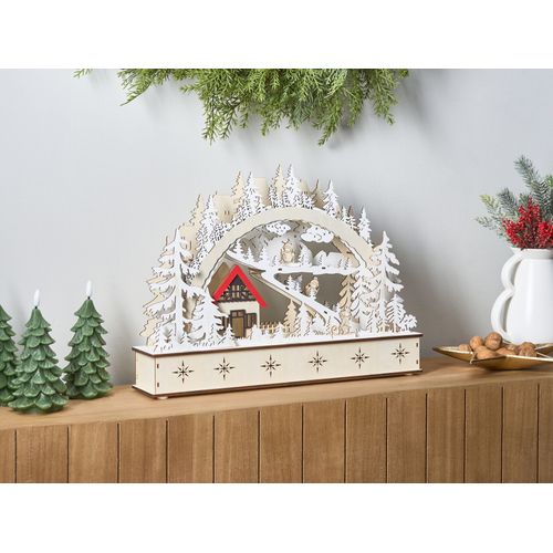 Décoration De Noël LED Goksjo 33 Cm Marron Clair