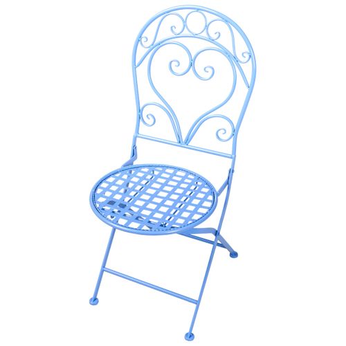 Lot De 2 Chaises De Jardin Albinia Métal Bleu