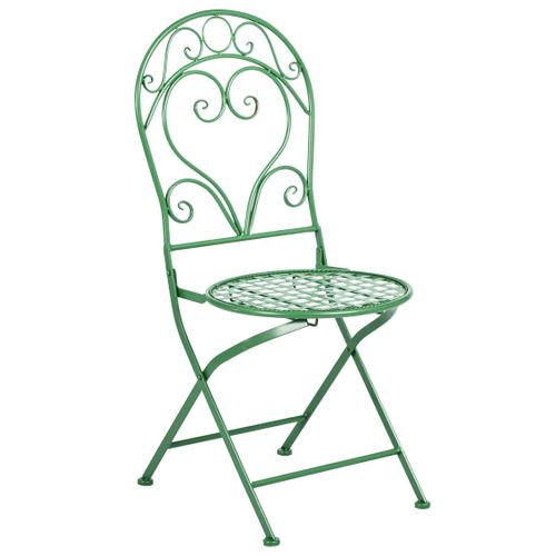 Lot De 2 Chaises De Jardin Albinia Métal Vert