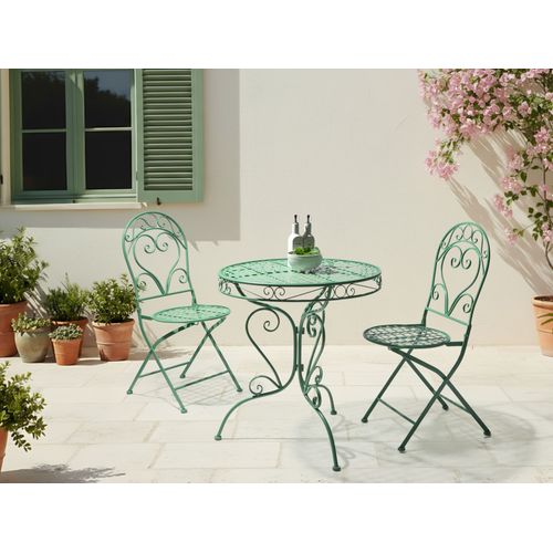 Ensemble Pour Bistro Albinia Métal Vert