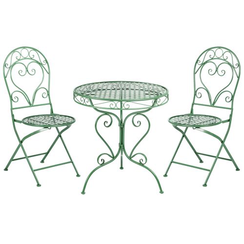 Ensemble Pour Bistro Albinia Métal Vert