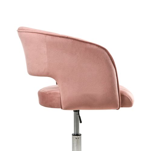 Chaise De Bureau Katonah Velours Rose