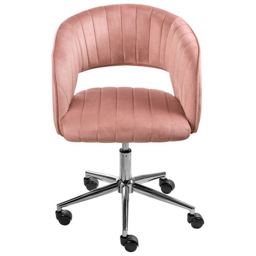 Chaise De Bureau Katonah Velours Rose