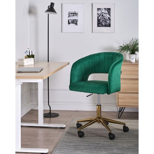 Chaise De Bureau Katonah Velours Vert