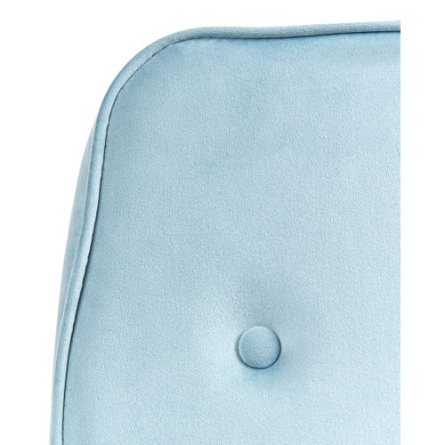 Chaise De Bureau Pawnee Velours Bleu Clair