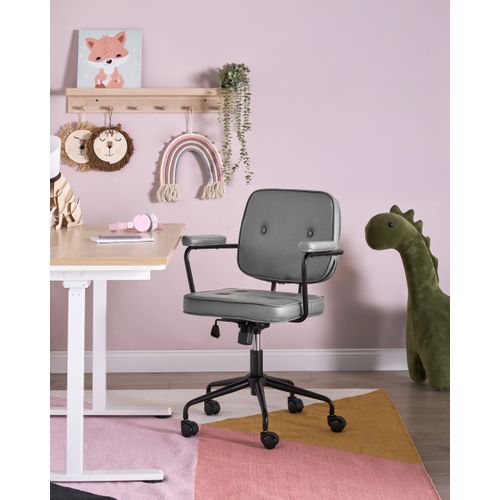 Chaise De Bureau Pawnee Velours Gris