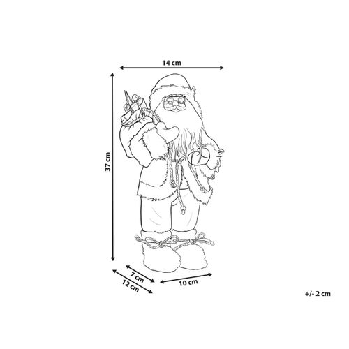 Décoration De Noël Svartevatnet Père Noël 37 Cm Marron/blanc