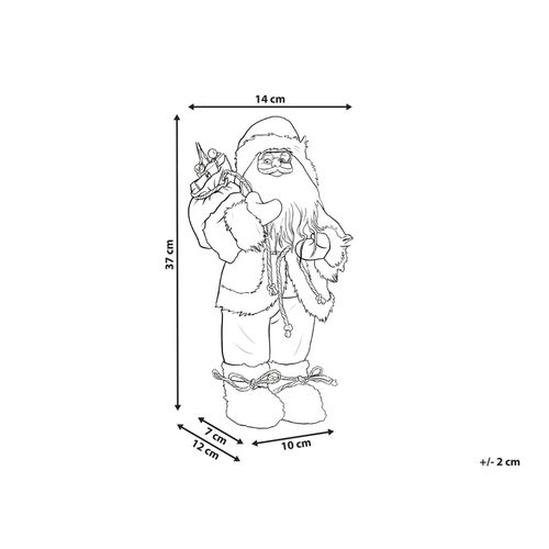 Décoration De Noël Svartevatnet Père Noël 37 Cm Marron/blanc