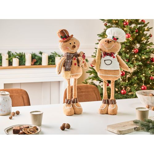 Lot De 2 Décorations De Noël Eikeren Bonhomme De Pain D'épice 55 Cm Marron