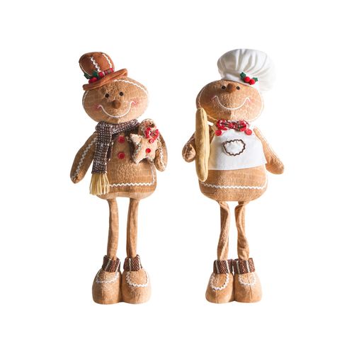 Lot De 2 Décorations De Noël Eikeren Bonhomme De Pain D'épice 55 Cm Marron