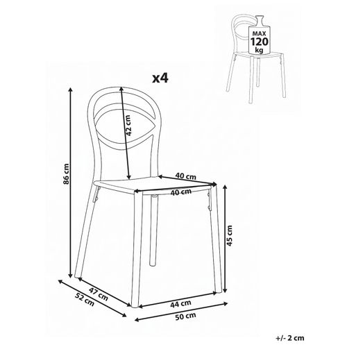 Lot De 4 Chaises De Jardin Covolo Blanc Cassé