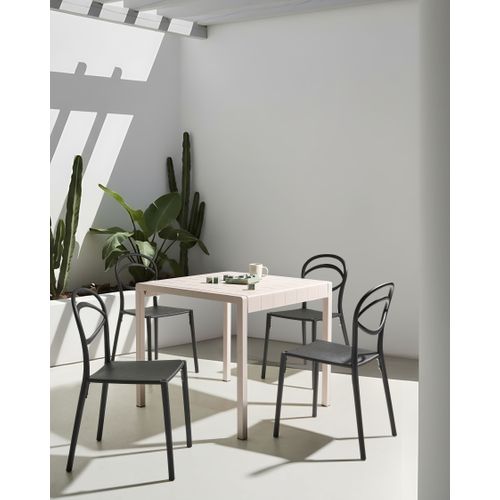 Lot De 4 Chaises De Jardin Covolo Noir