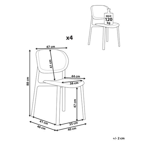 Lot De 4 Chaises De Jardin Musano Rose Pastel