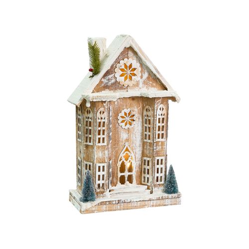 Décoration De Noël LED Unari Maison 50 Cm Marron Clair