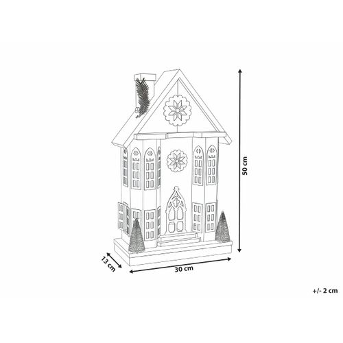 Décoration De Noël LED Unari Maison 50 Cm Marron Clair