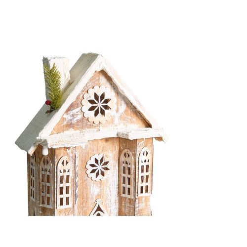 Décoration De Noël LED Unari Maison 50 Cm Marron Clair