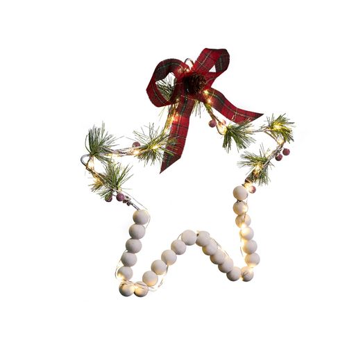 Lot De 3 Décorations Suspendues LED Kallavesi Étoile 25/30/35 Cm Blanc