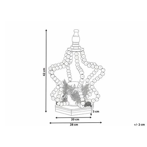 Décoration De Noël LED Patari Étoile 42 Cm Marron Clair