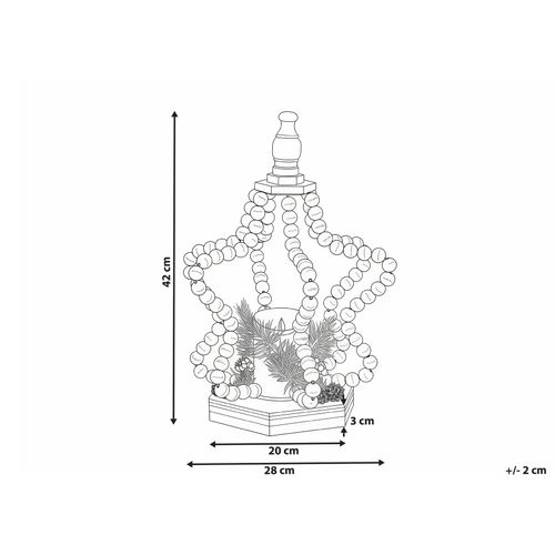 Décoration De Noël LED Patari Étoile 42 Cm Marron Clair