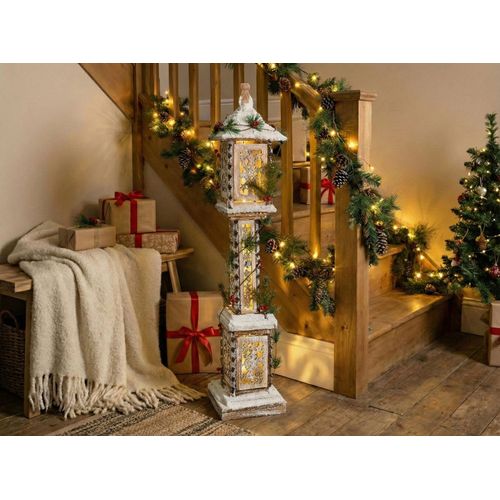 Décoration De Noël LED Lentira Lampadaires 80 Cm Marron Clair