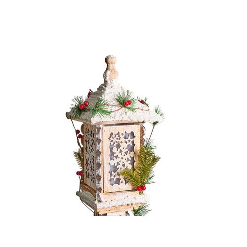 Décoration De Noël LED Lentira Lampadaires 80 Cm Marron Clair