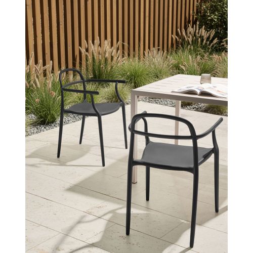 Lot De 2 Chaises De Jardin Vidor Noir