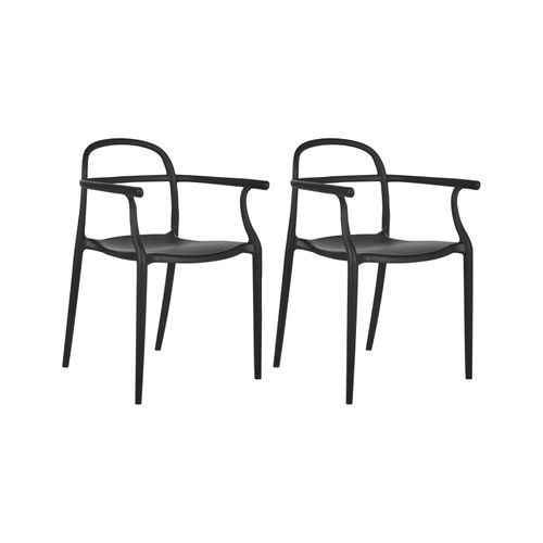 Lot De 2 Chaises De Jardin Vidor Noir