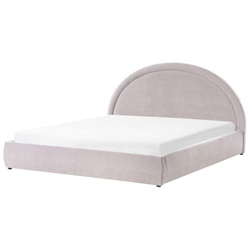 Lit Ottoman Tissu Chenille Mouzon 180 X 200 Cm Beige