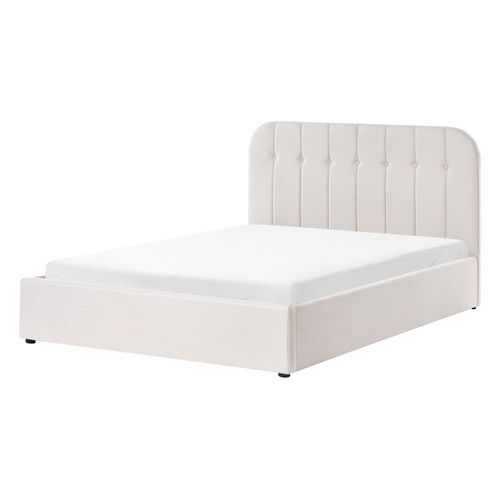 Lit Ottoman Tissu Challans 140 X 200 Cm Blanc Cassé
