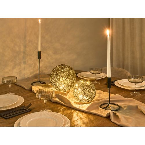 Décoration De Noël Bolmen Boule De Cristal 15/20 Cm Noir