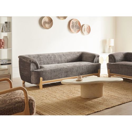 Canapé 3 Places Alnor Tissu Chenille Marron