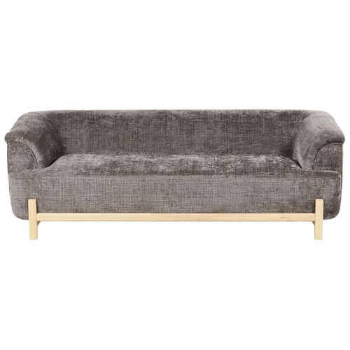 Canapé 3 Places Alnor Tissu Chenille Marron