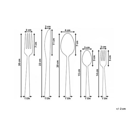 Set De 60 Couverts Penne Argenté