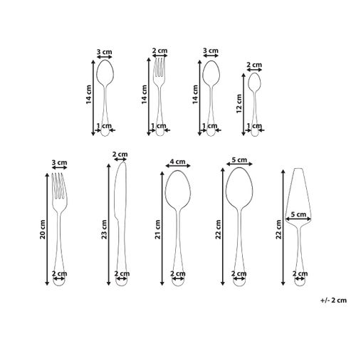 Set De 70 Couverts Rotini Argenté