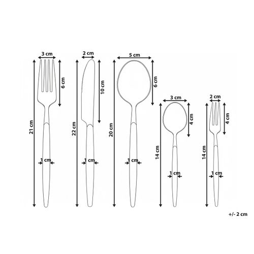 Set De 30 Couverts Gemelli Argenté