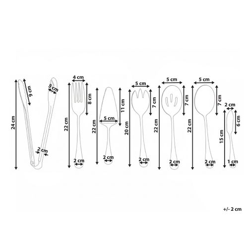 Lot De 7 Ustensiles De Cuisine Ziti Argenté