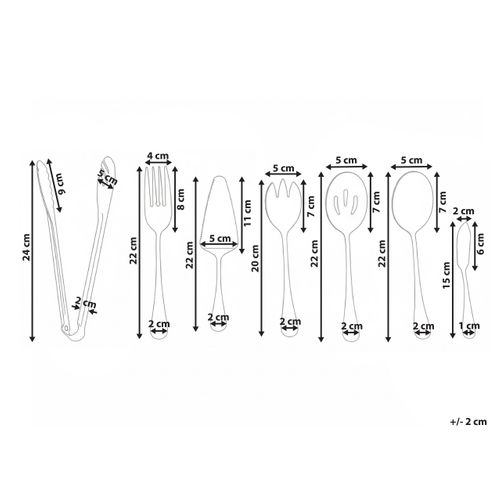 Lot De 7 Ustensiles De Cuisine Ziti Doré