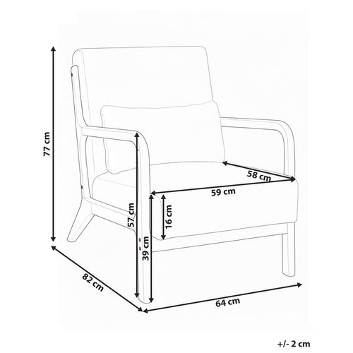 Fauteuil Sorsele Velours Côtelé Blanc