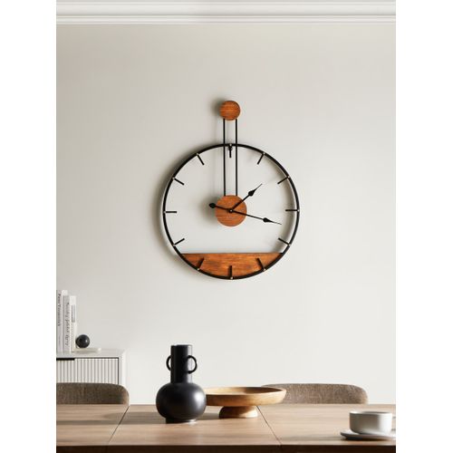 Horloge Murale Taugon 60 Cm Métal Noir