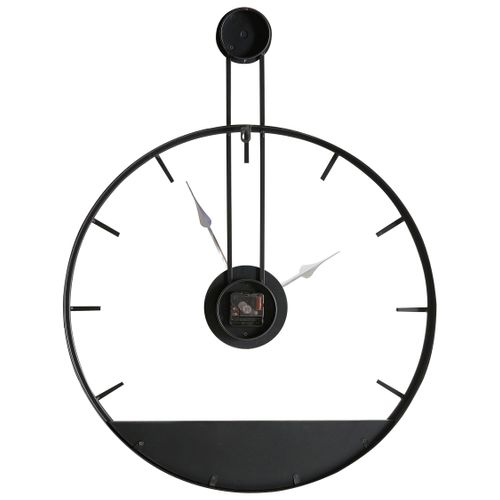 Horloge Murale Taugon 60 Cm Métal Noir