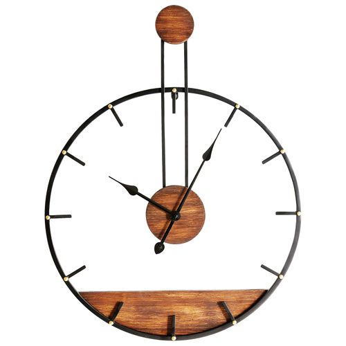Horloge Murale Taugon 60 Cm Métal Noir