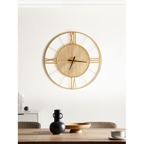 Horloge Murale Blamere 80 Cm Métal Doré