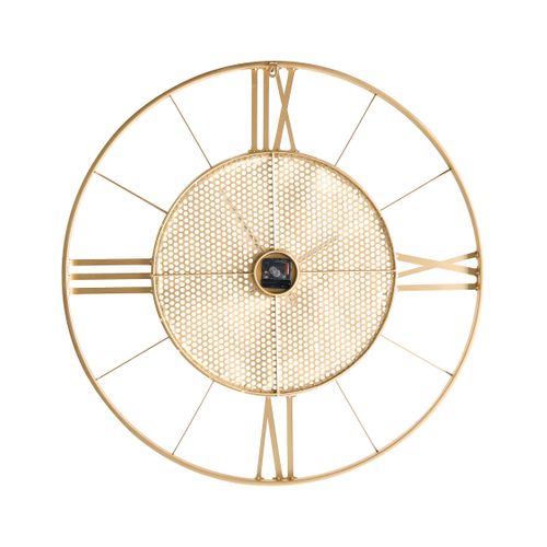 Horloge Murale Blamere 80 Cm Métal Doré