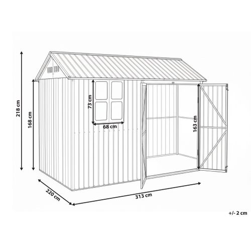 Abri De Jardin Nocciano 313 Cm 220 Cm Marron