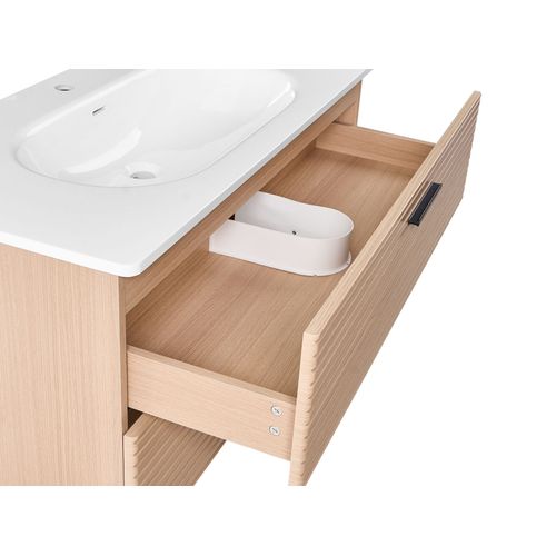 Meuble-lavabo Mural Avec Vasque Arapa Marron Clair