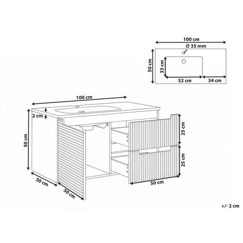 Meuble-lavabo Mural Avec Vasque Vala Gris Graphite